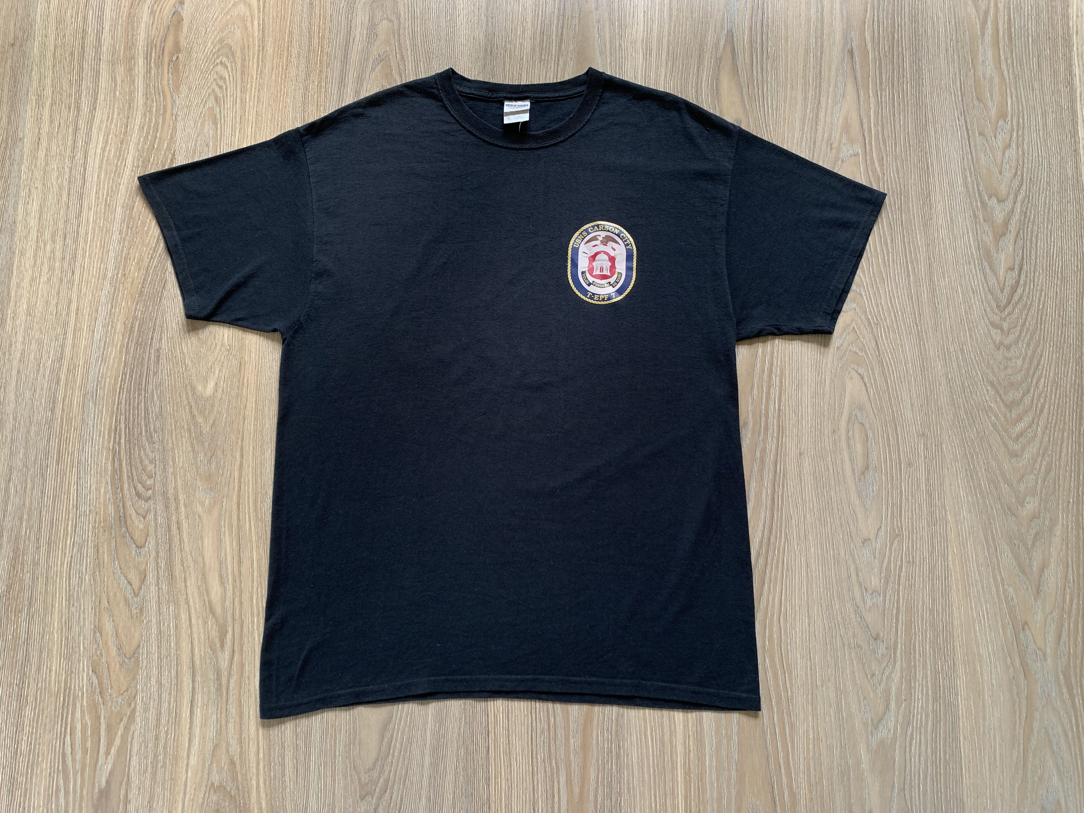 Jerzees × Vintage Vintage 90s Jerzees USNS Carson City T EPF 7 T-Shirt Size US XL / EU 56 / 4 - 2 Thumbnail