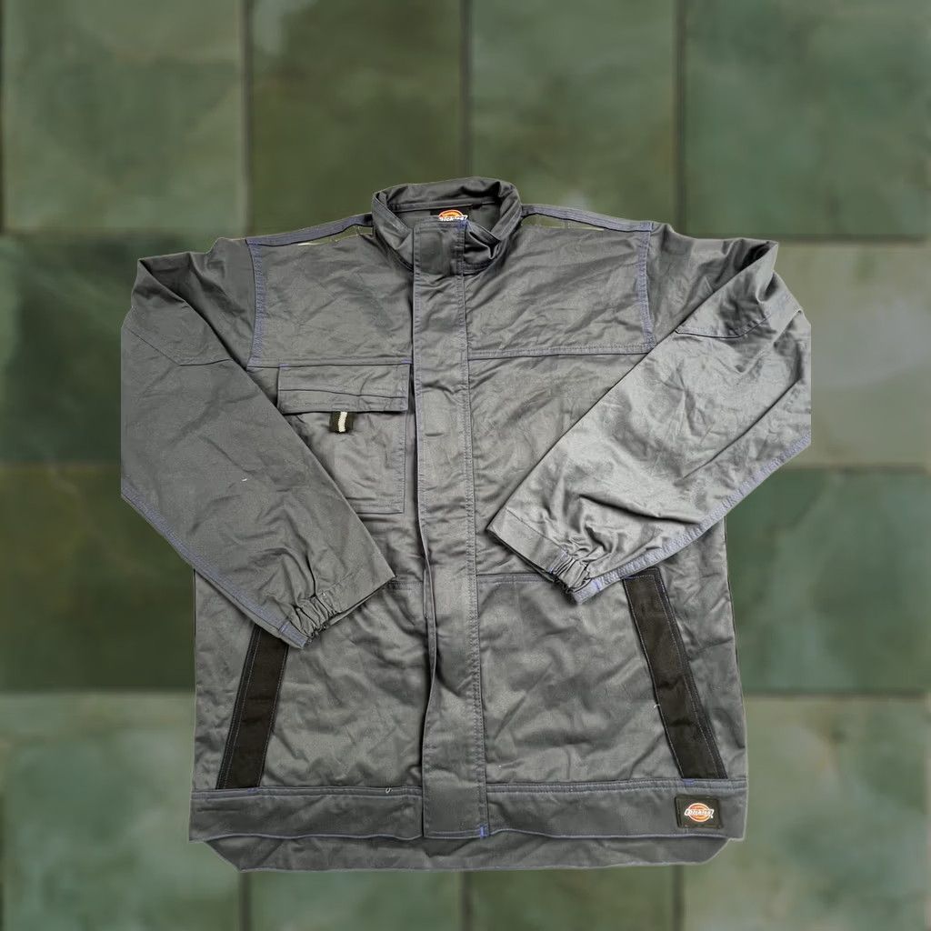 Dickies Dickies Jacket Mens XL Gray Canvas Windbreaker Reflective Full Zip Workwear Size US XL / EU 56 / 4 - 1 Thumbnail