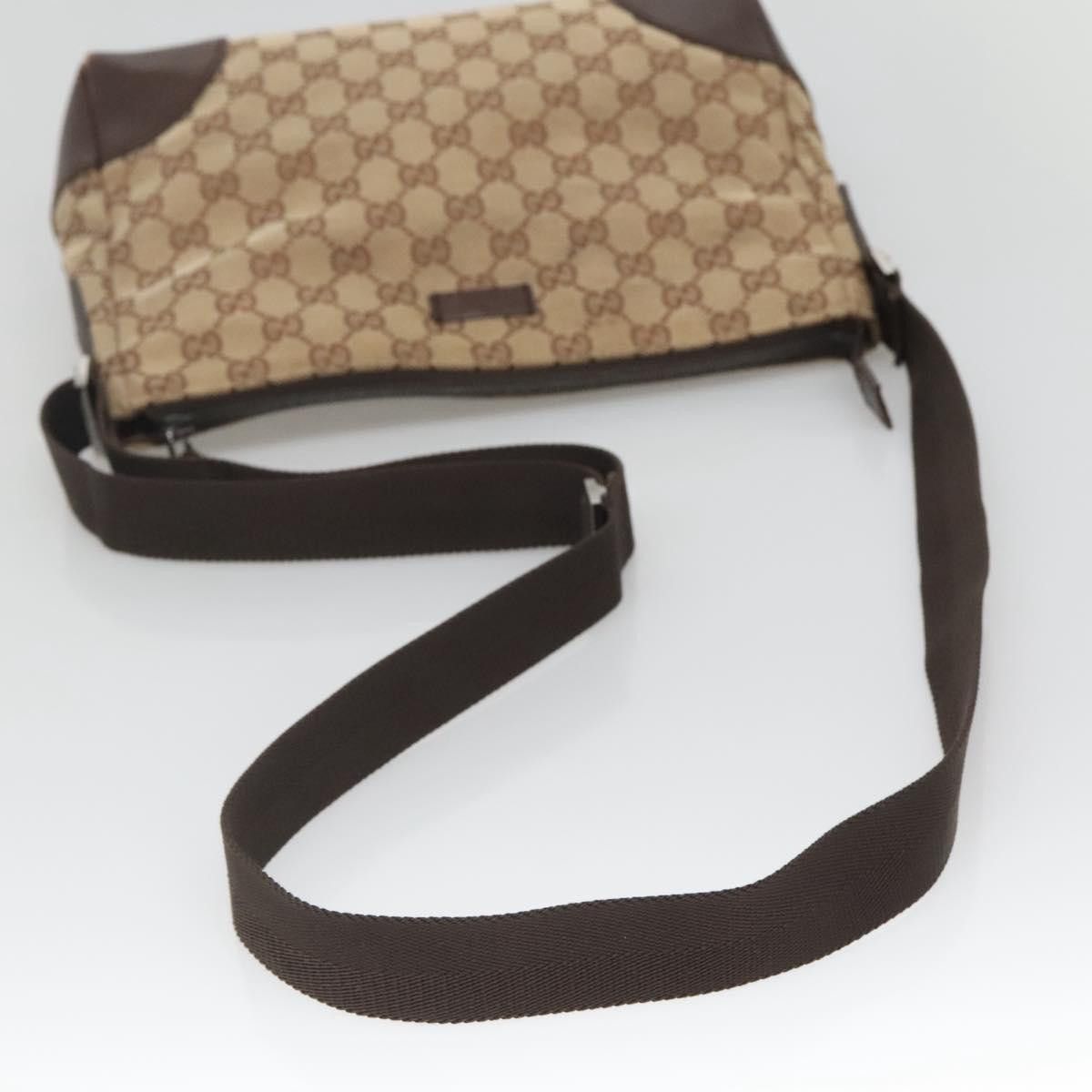 Gucci GUCCI GG Canvas Shoulder Bag Beige Silver Size ONE SIZE - 7 Thumbnail
