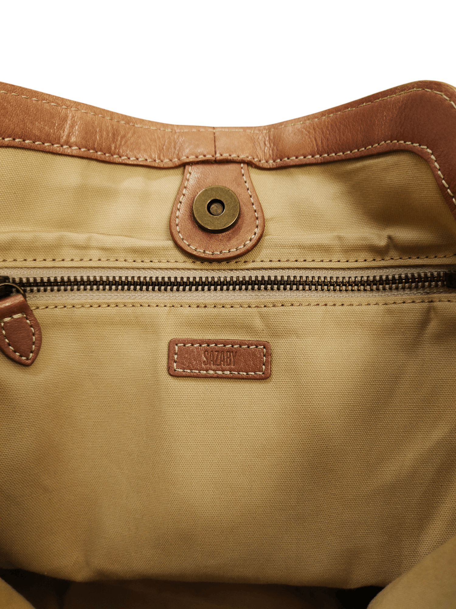 Vintage Sazaby Japan Patina Leather Shoulder Tote Bag