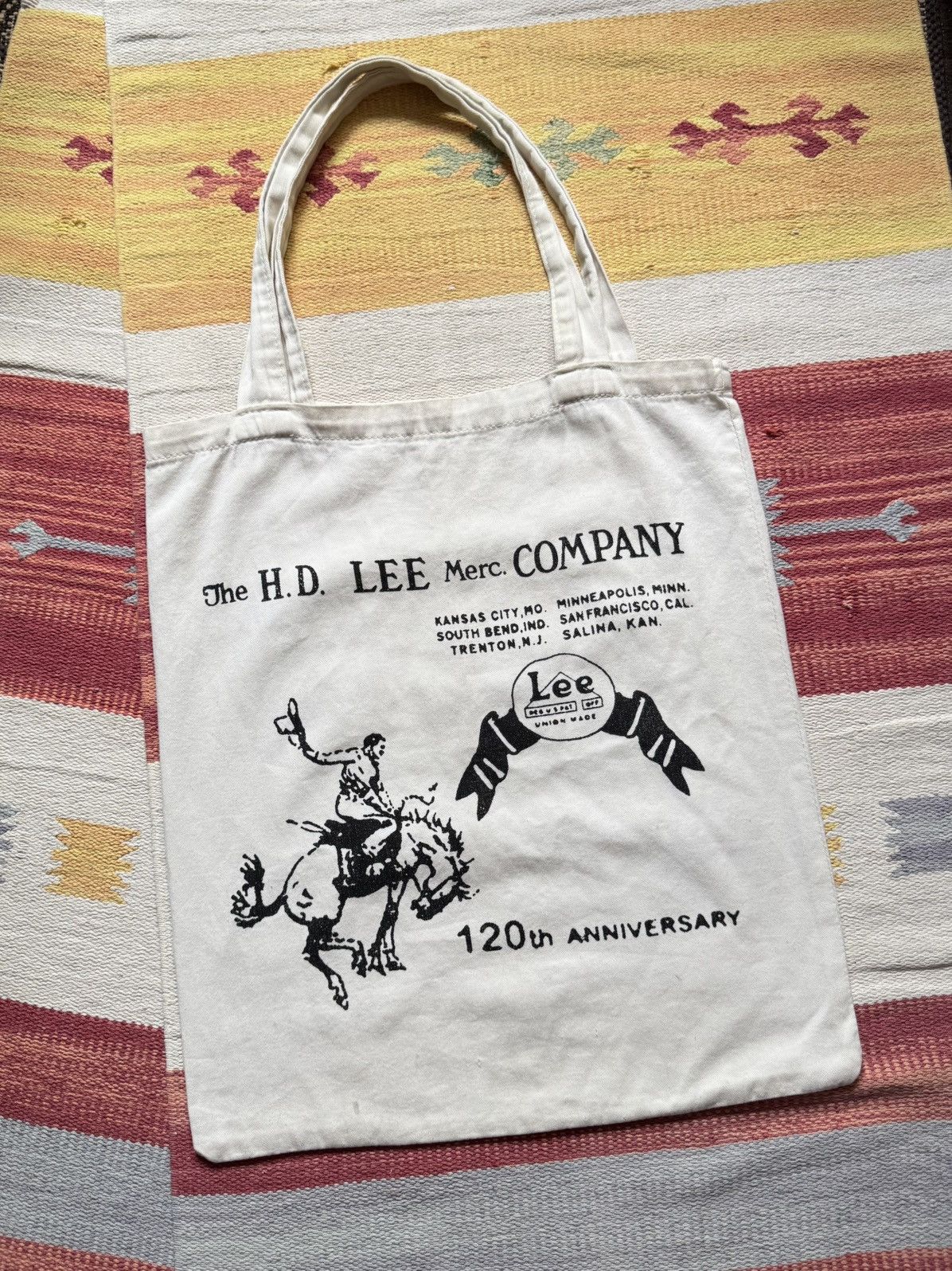 Lee Vintage Lee 120th Years Anniversary Cowboy Iconic Tote Bag Size ONE SIZE - 1 Thumbnail