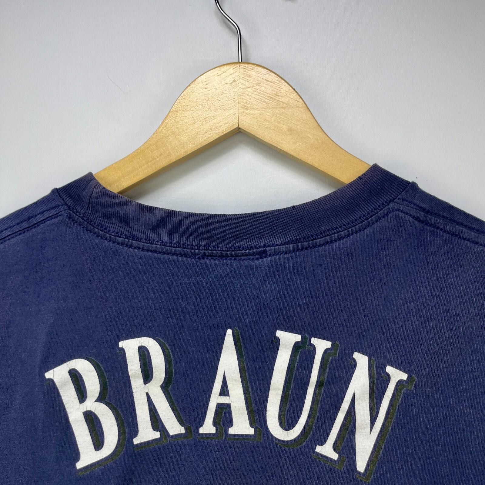 Majestic Vintage Majestic Milwaukee Brewers Braun Faded T Shirt XL Size ONE SIZE - 7 Thumbnail