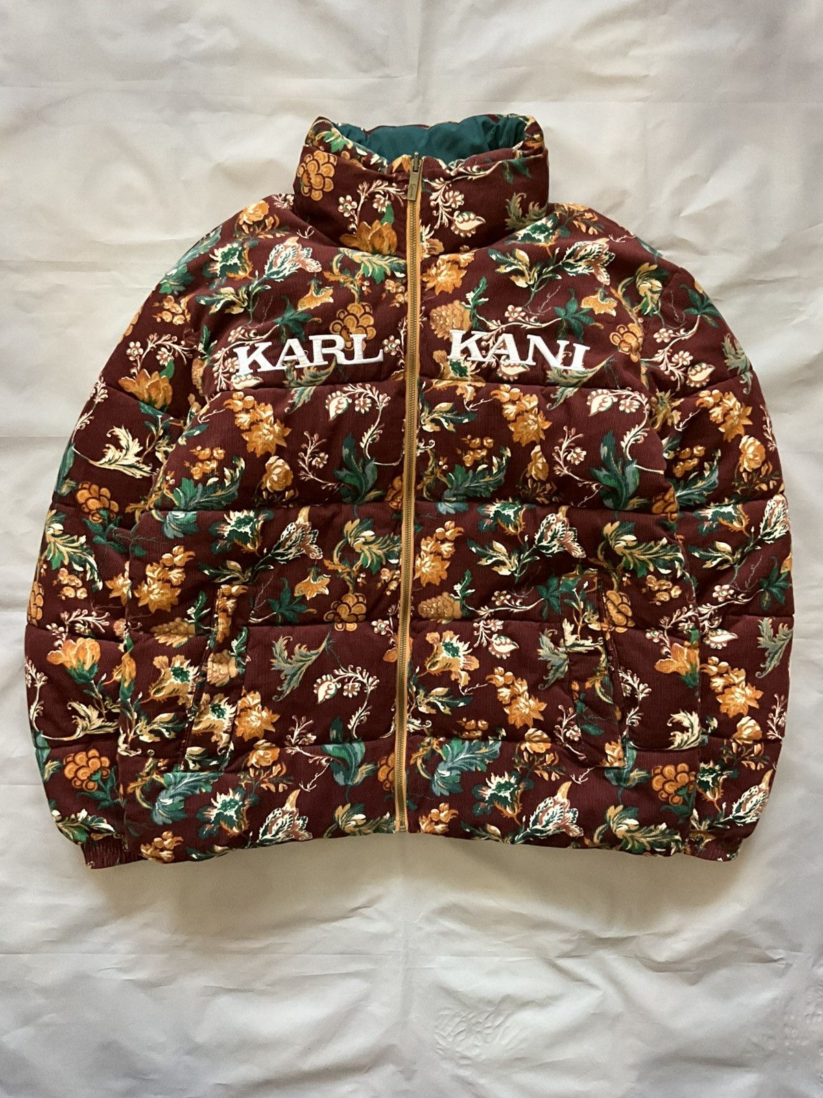 Karl Kani Karl Kani Retro Reversible Corduroy Flower Puffer Jacket Size US L / EU 52-54 / 3 - 1 Thumbnail