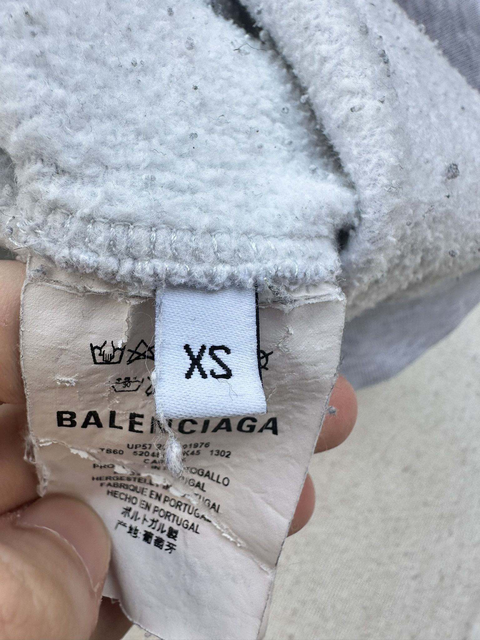 Balenciaga Balenciaga Sweatshirt Hood Back Logo Gray Hoodie Size US XS / EU 42 / 0 - 9 Thumbnail