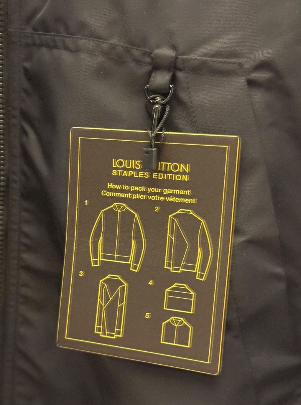 Louis Vuitton 24 Newest Black Solid Reversible Nylon Jacke