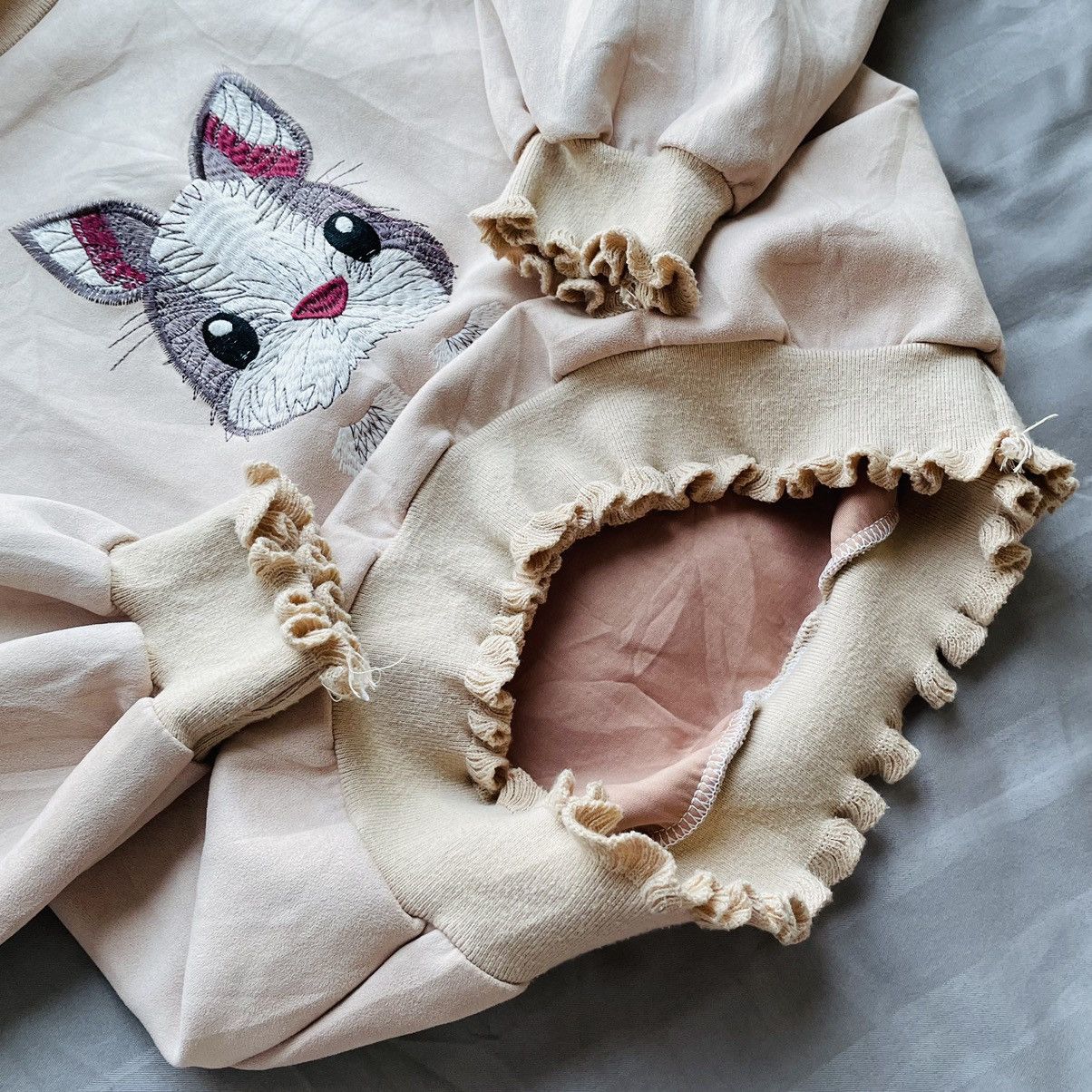 Beauty Beast × If Six Was Nine Japanese Ruffles Ribs Boxy Fits Crewneck Size M / US 6-8 / IT 42-44 - 3 Thumbnail