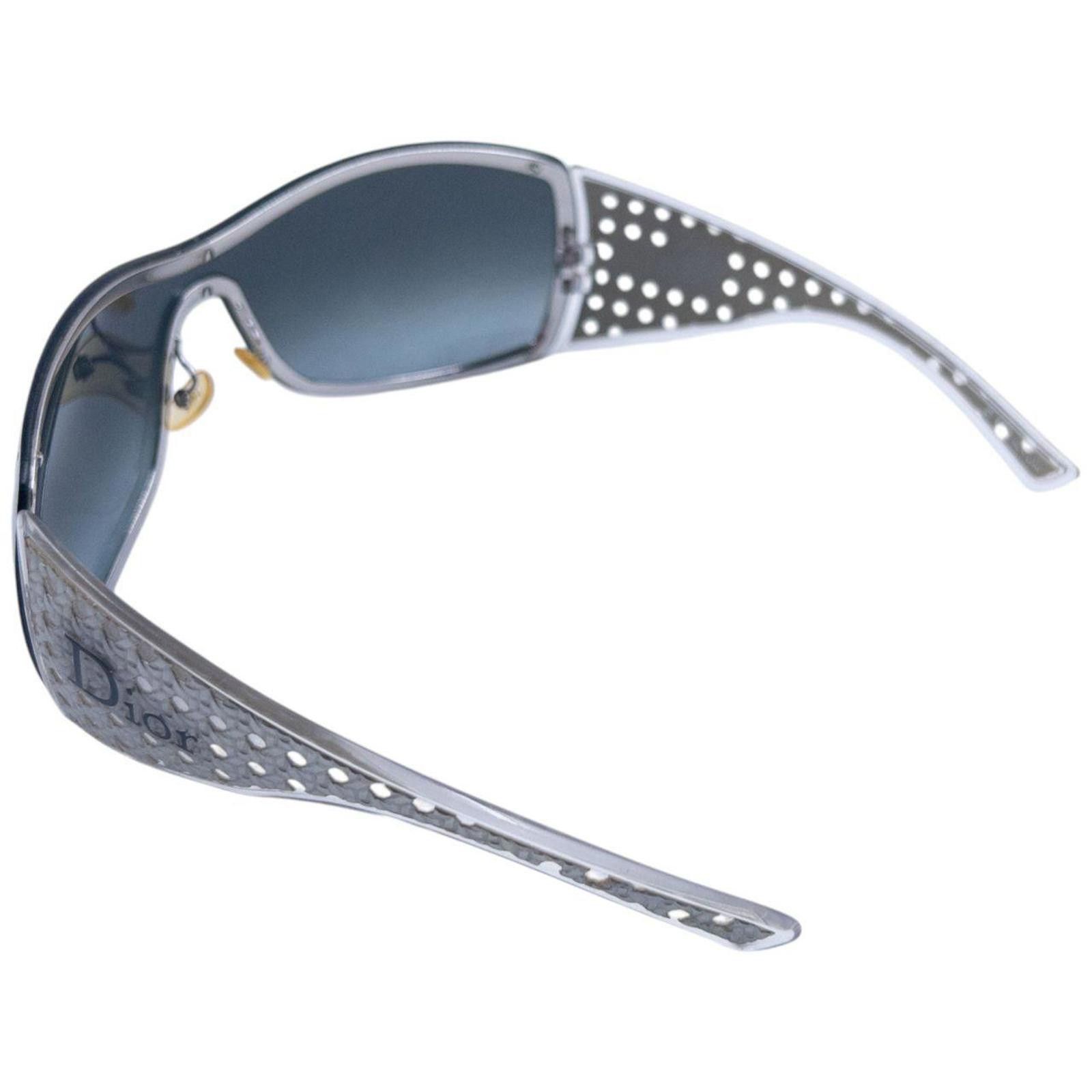 Dior Vintage 2000s Dior Quadrille Shield Sunglasses Size ONE SIZE - 5 Thumbnail