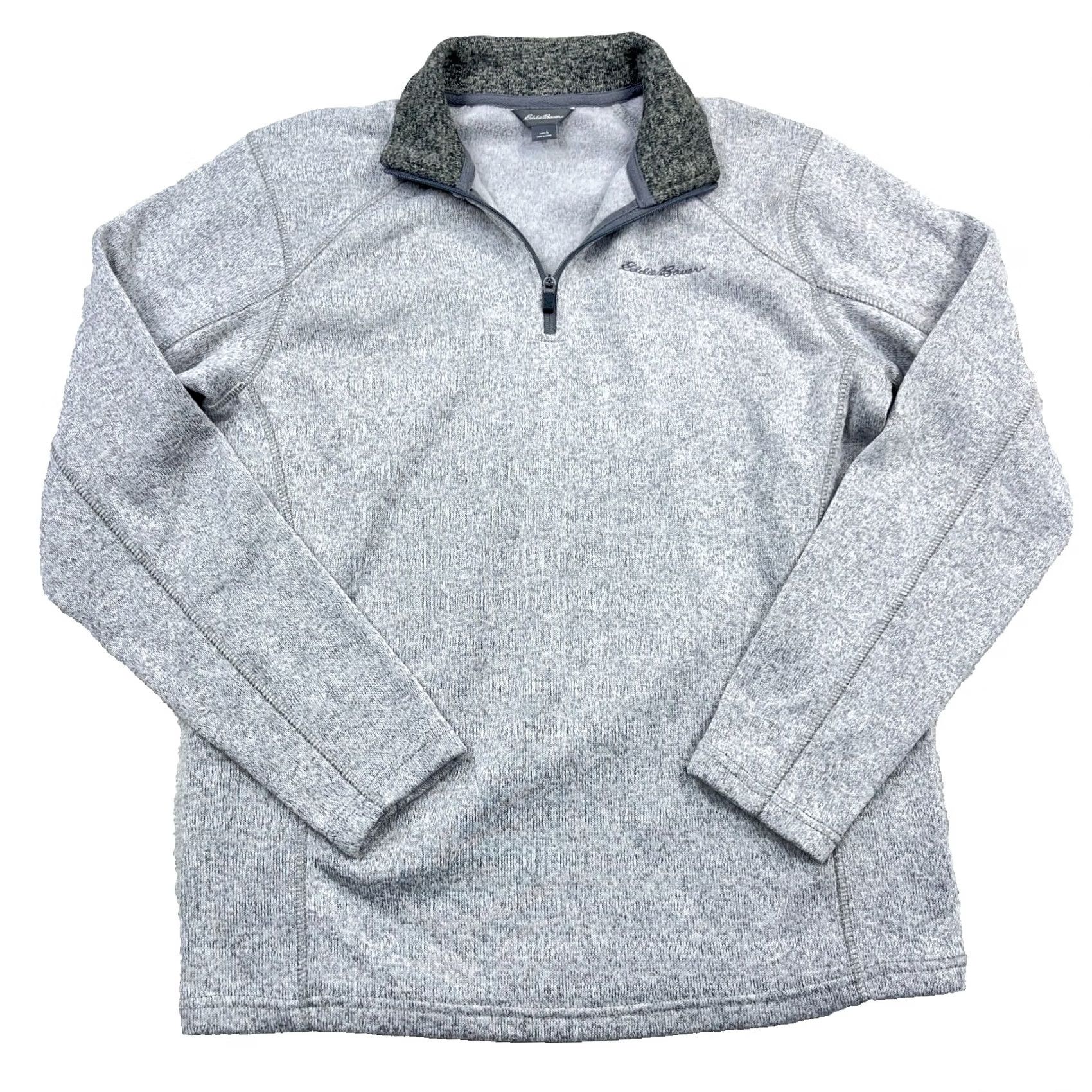 Eddie Bauer Eddie Bauer Sweater Men Large Gray Pullover Quarter Zip Fleece Jacket Heather Gray B0 Size US L / EU 52-54 / 3 - 2 Thumbnail