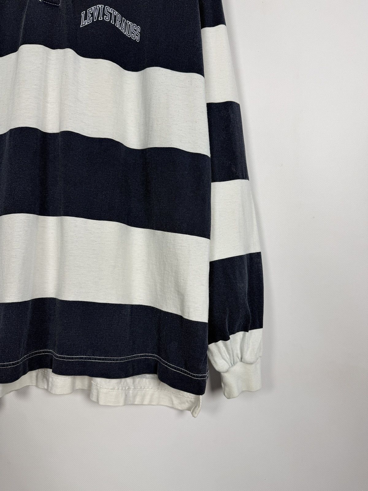 Levi's Vintage Clothing Vintage 90s Levi’s Long Sleeve Striped Polo Shirt Rugby Sz M Size US M / EU 48-50 / 2 - 5 Thumbnail