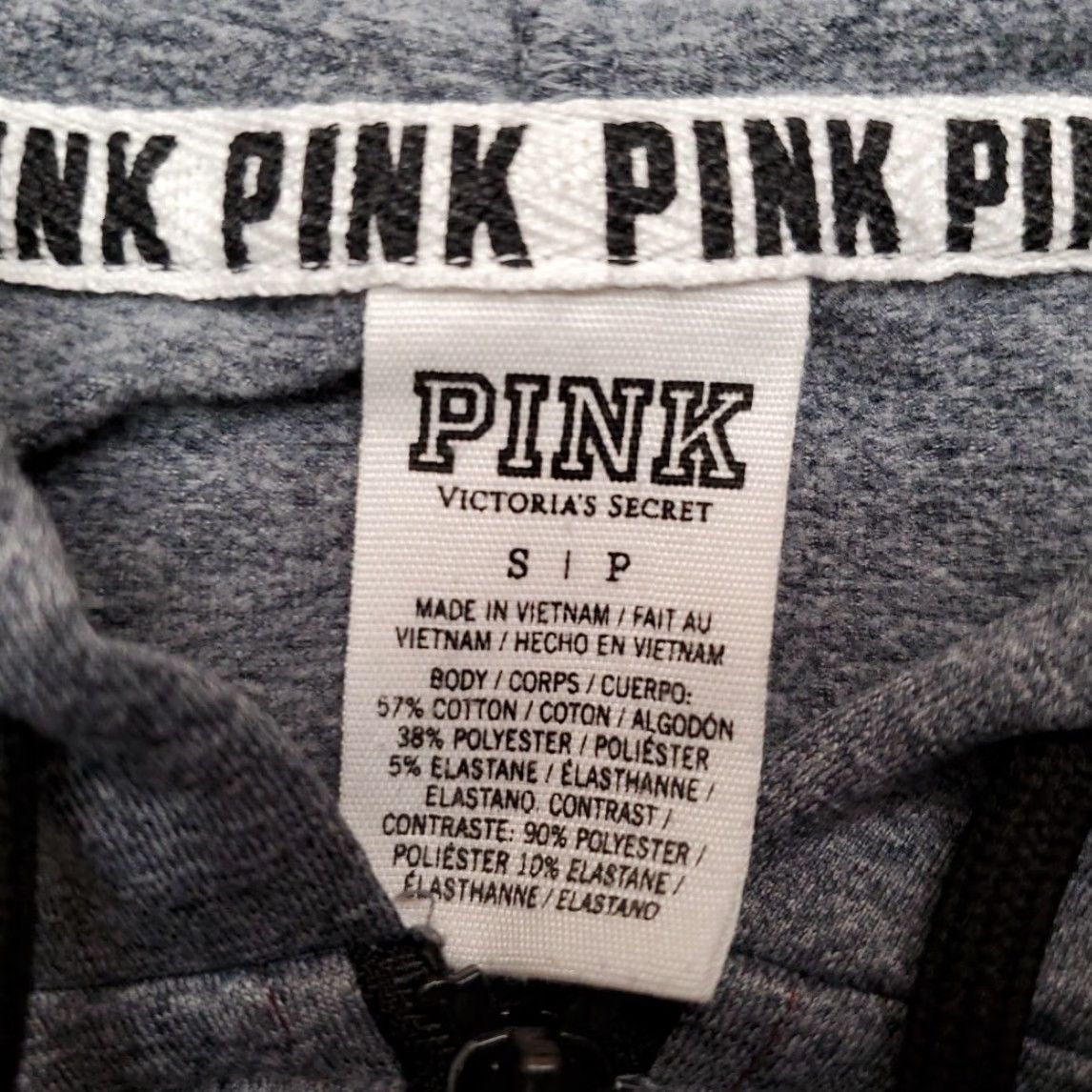 Pinko VINTAGE Pink Victorias Secret Hoodie Women S Maroon Dog Long Sleeve Full Zip Sweatshirt Size S / US 4 / IT 40 - 4 Thumbnail