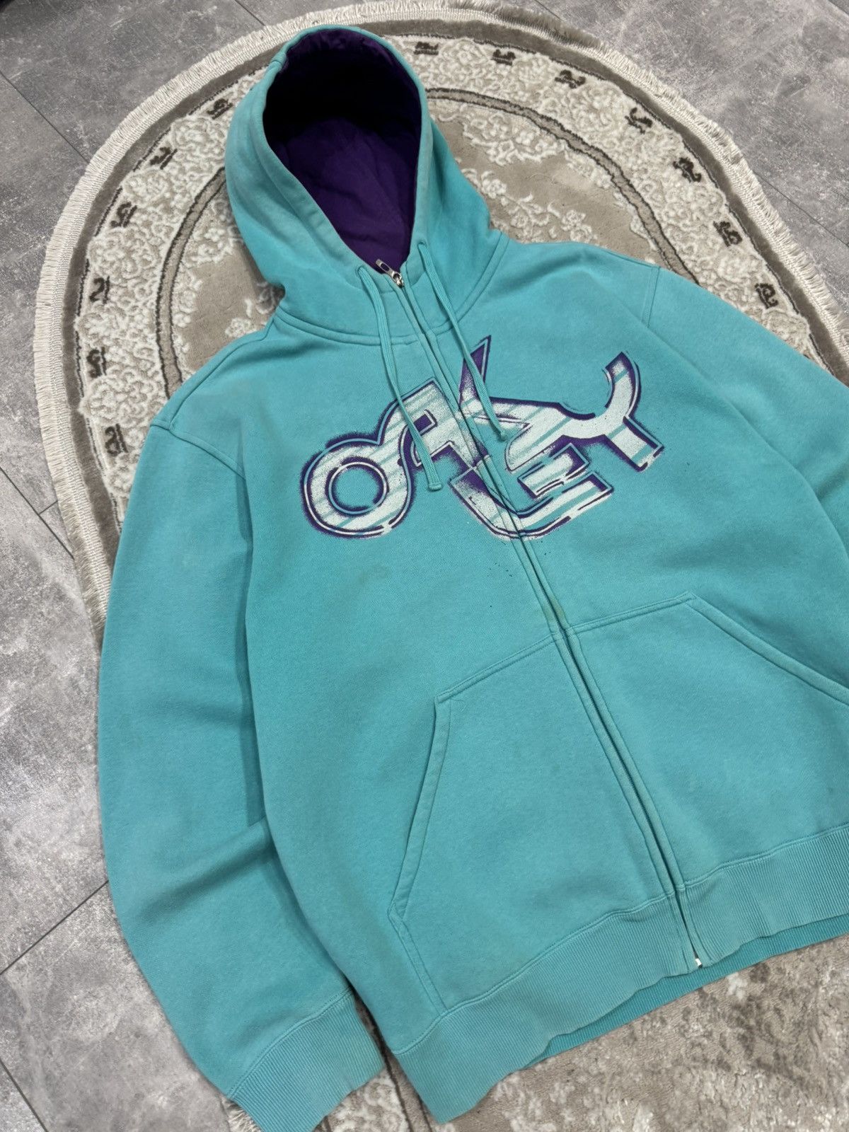 Oakley 💥 Vintage 00’s Oakley Zip Hoodie Central Logo Size US L / EU 52-54 / 3 - 11 Thumbnail