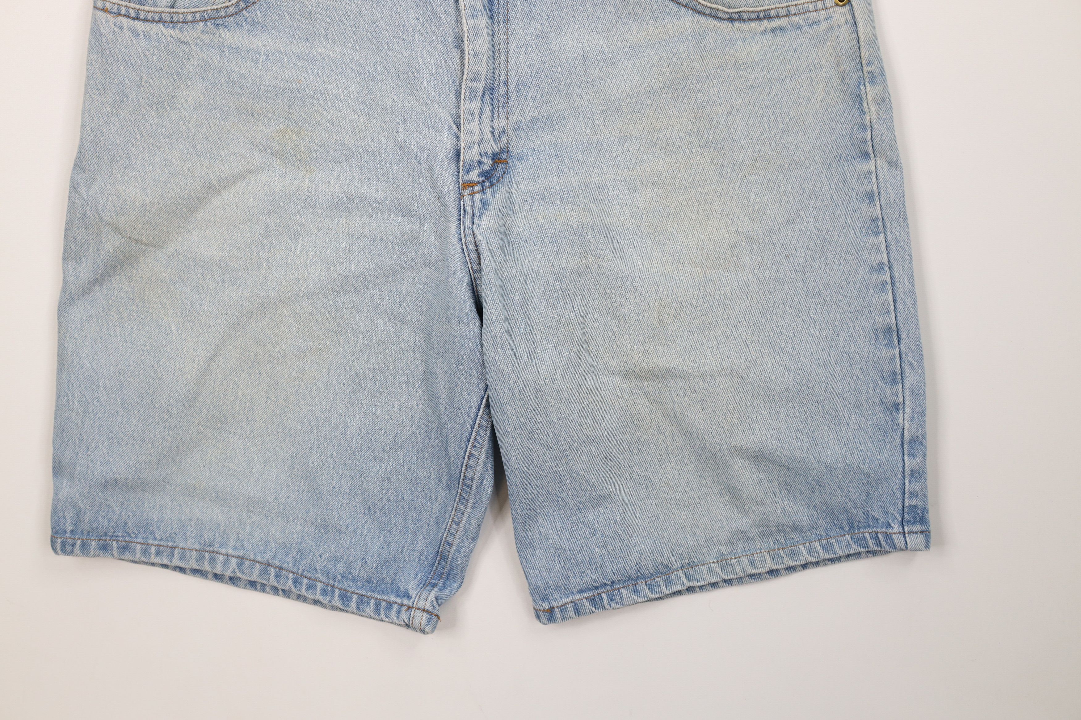 Vintage Vintage 90s MLB Baseball Spell Denim Jean Shorts Jorts USA Size US 36 / EU 52 - 4 Thumbnail