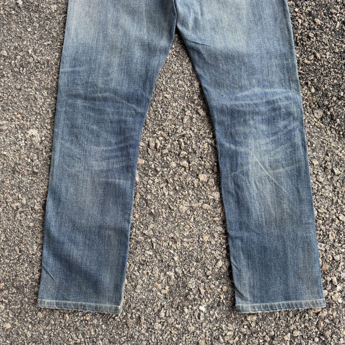 Jean VINTAGE JAPAN SELVEGE DENIM SLIM FADED RIPPEP JEAN PANTS Size US 35 - 11 Thumbnail