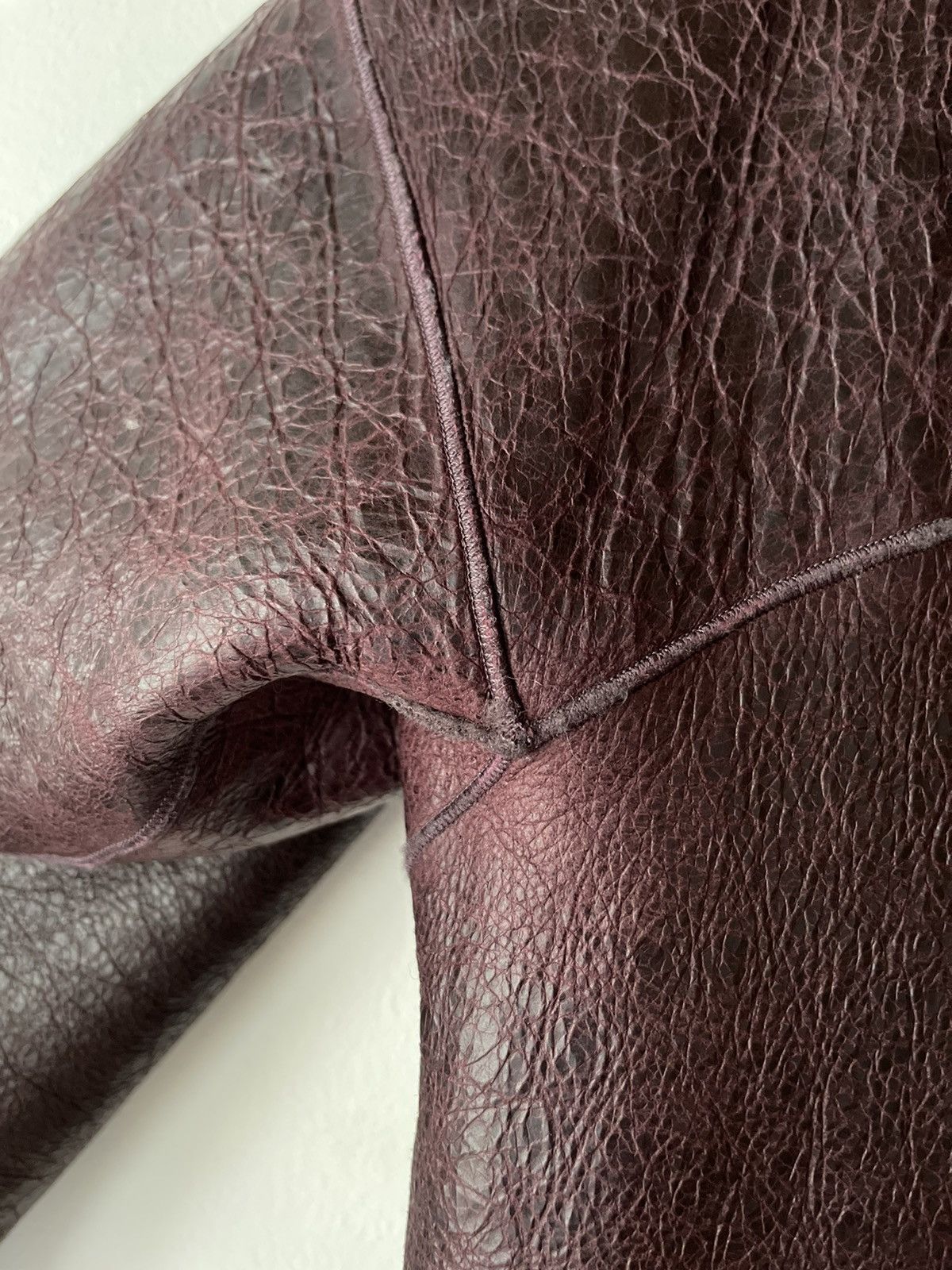 Rick Owens FW23 Luxor Reversible Shearling Sealed Jacket Amethyst Size US M / EU 48-50 / 2 - 13 Thumbnail