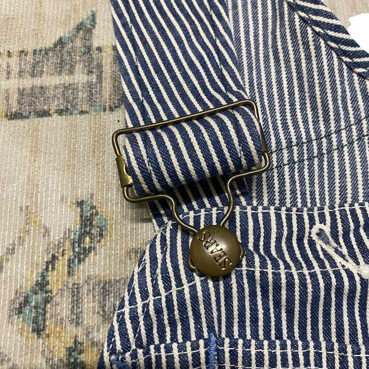 Sears Vintage 60s Sears Roebuck Overall Hickory Striped Size US 32 / EU 48 - 5 Thumbnail