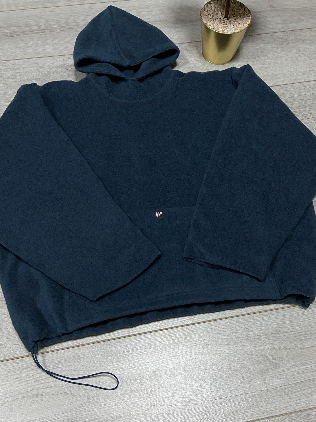 Kanye West Yeezy Gap Balenciaga Polar Fleece double Hoodie centr logo Size US L / EU 52-54 / 3 - 3 Thumbnail