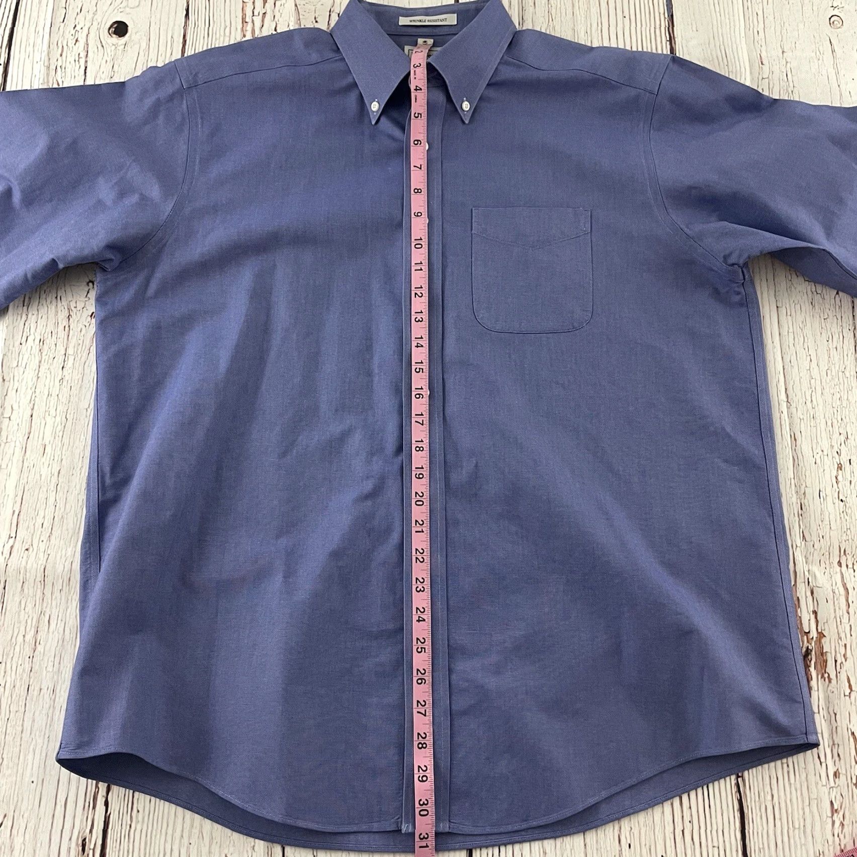 Vintage L.L. Bean Shirt Button-Up Long Sleeve Wrinkle Resistant Blue Mens 16.5-32 Regular Size US XL / EU 56 / 4 - 4 Thumbnail
