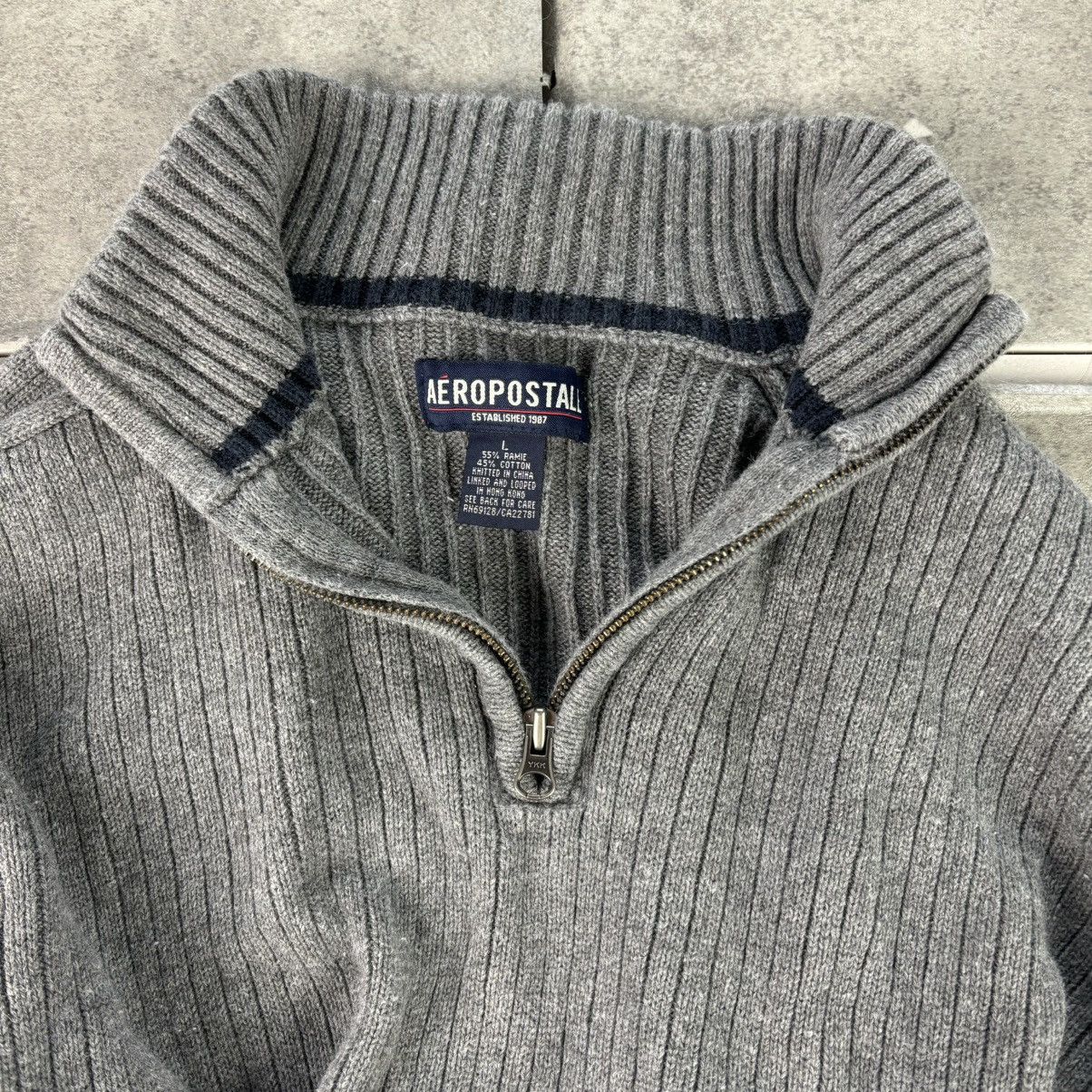 Aeropostale Y2k gray aeropostale quarter zip Size US L / EU 52-54 / 3 - 3 Thumbnail