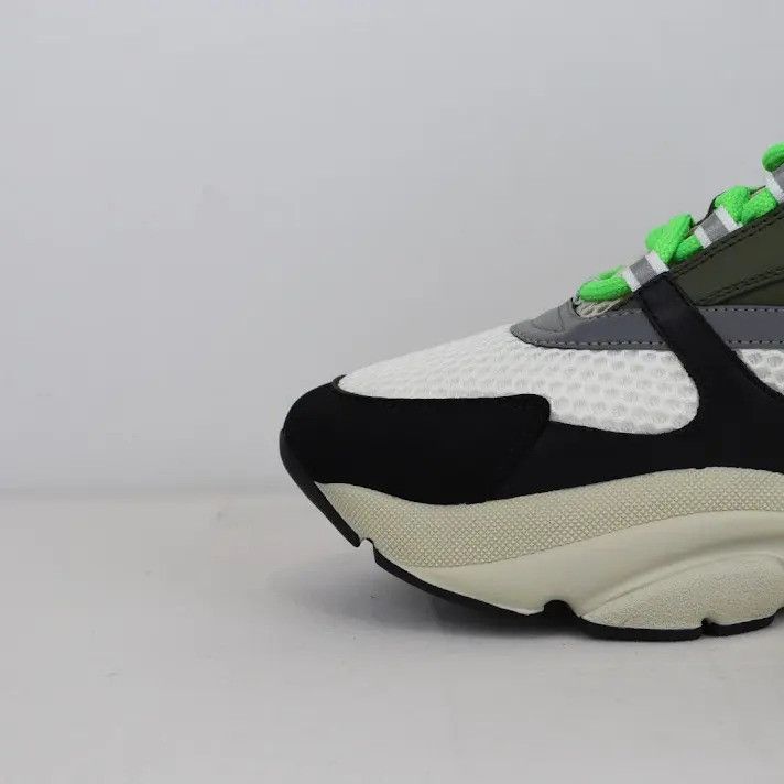 Dior o1rshd1 B22 Calf Mesh Sneakers in Green/Beige Size US 10 / EU 43 - 3 Thumbnail