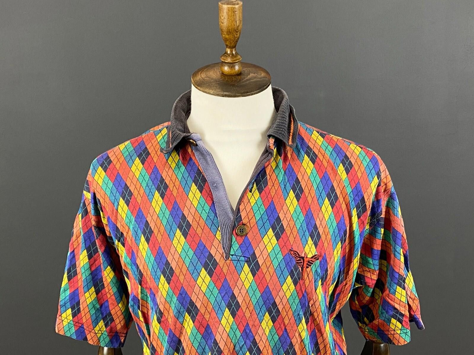 Carlo Colucci Carlo Colucci Vintage Multoclour Argyle Polo Shirt Size S Size US S / EU 44-46 / 1 - 2 Thumbnail