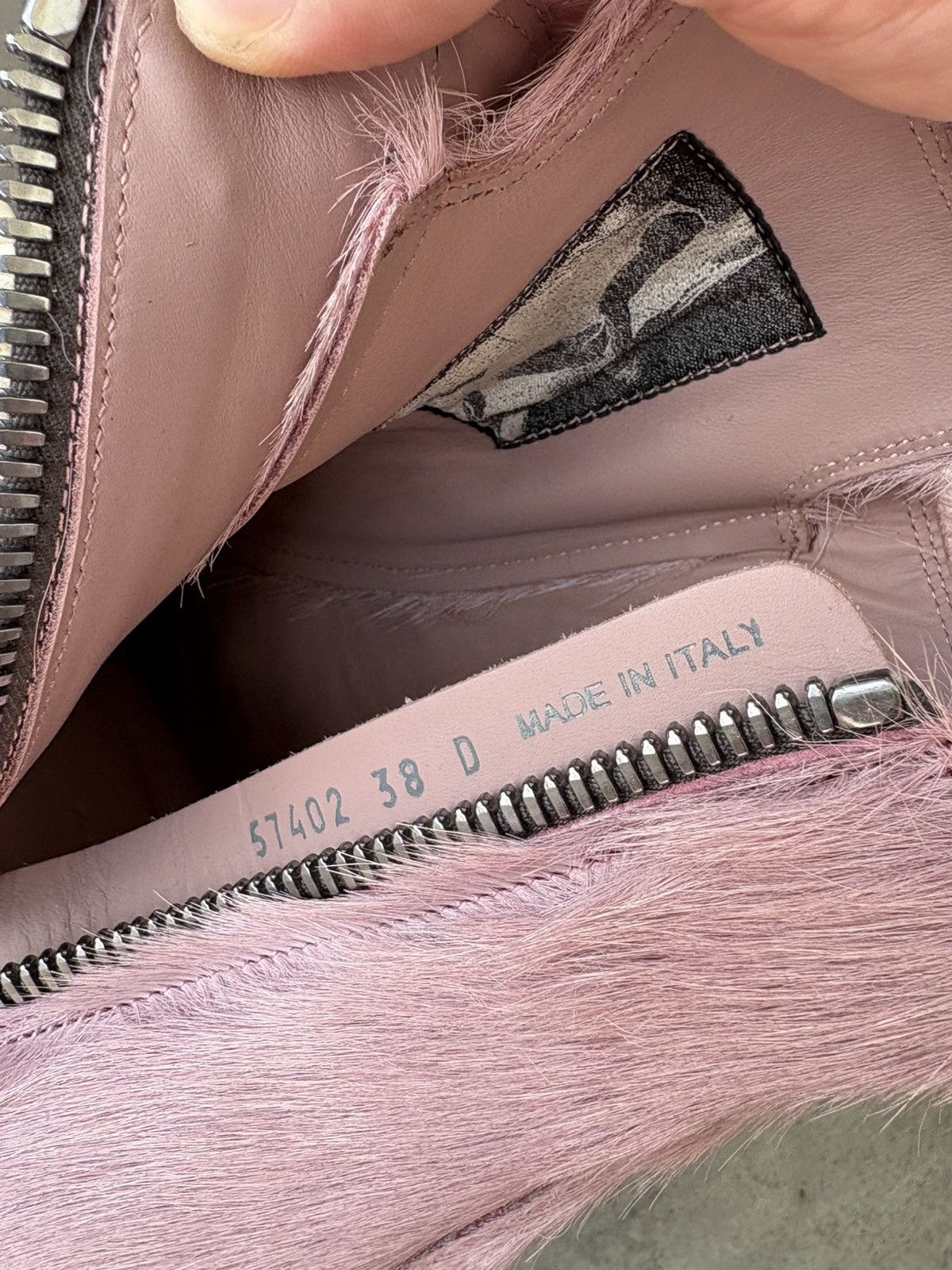 Rick Owens Rick Owen’s pink fur Ramones sneakers Size US 8 / IT 38 - 4 Thumbnail