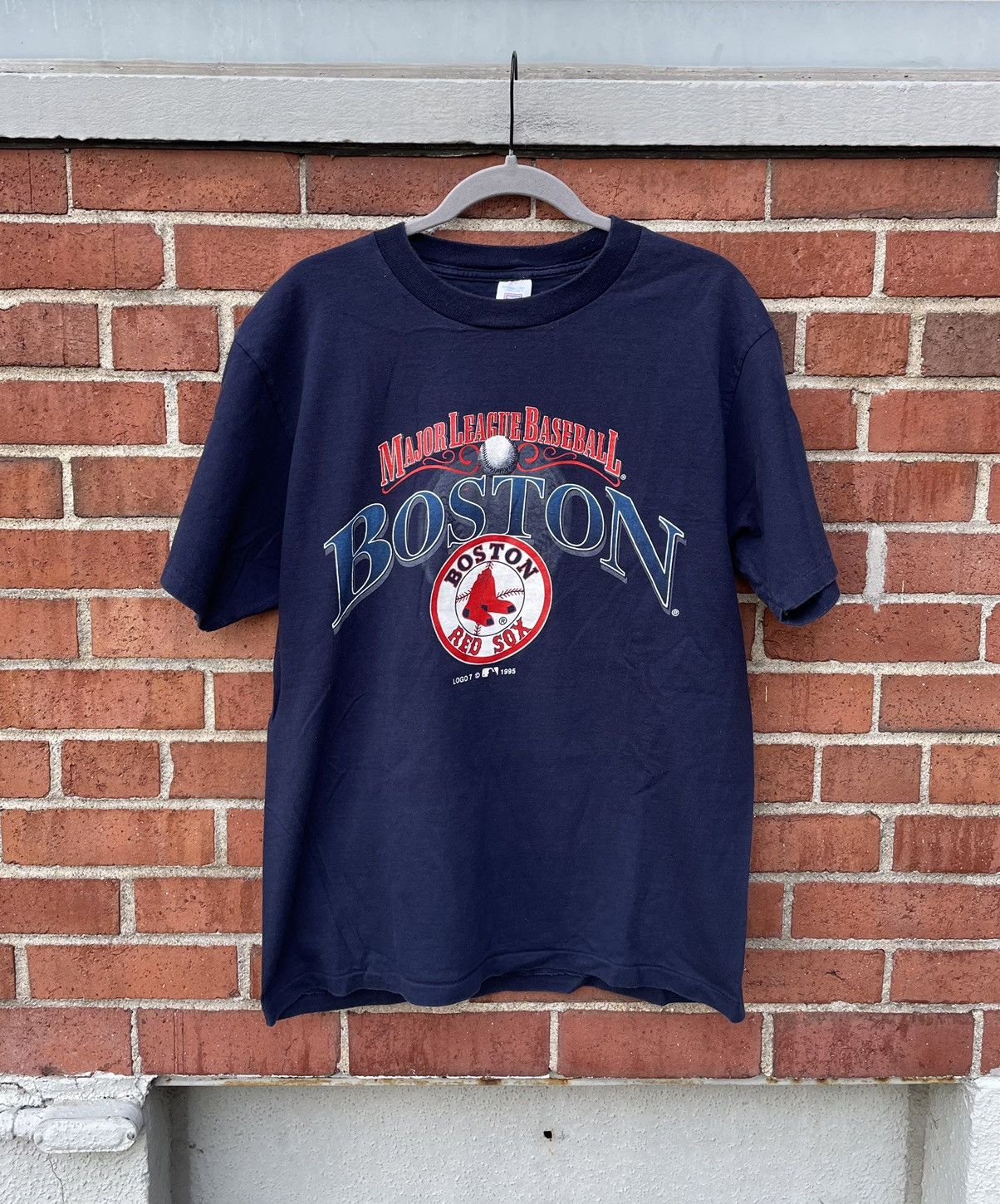 Logo 7 Vintage 1995 Logo 7 MLB Boston Red Sox’s Spellout T Shirt Size US L / EU 52-54 / 3 - 1 Thumbnail