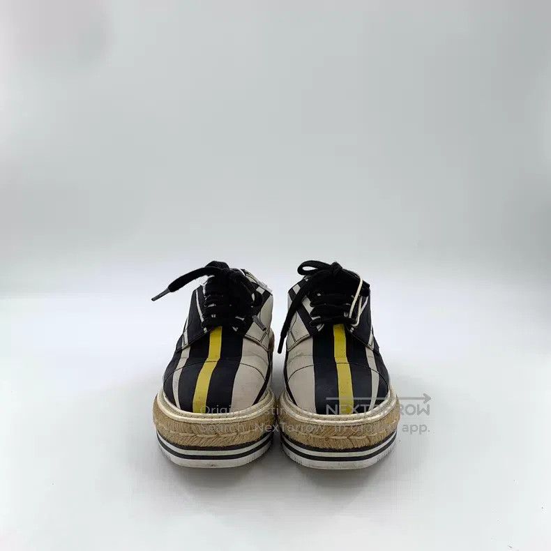 Prada Prada Colour-matched thick-soled lace-up muffin shoes Size US 4.5 / IT 34.5 - 3 Thumbnail