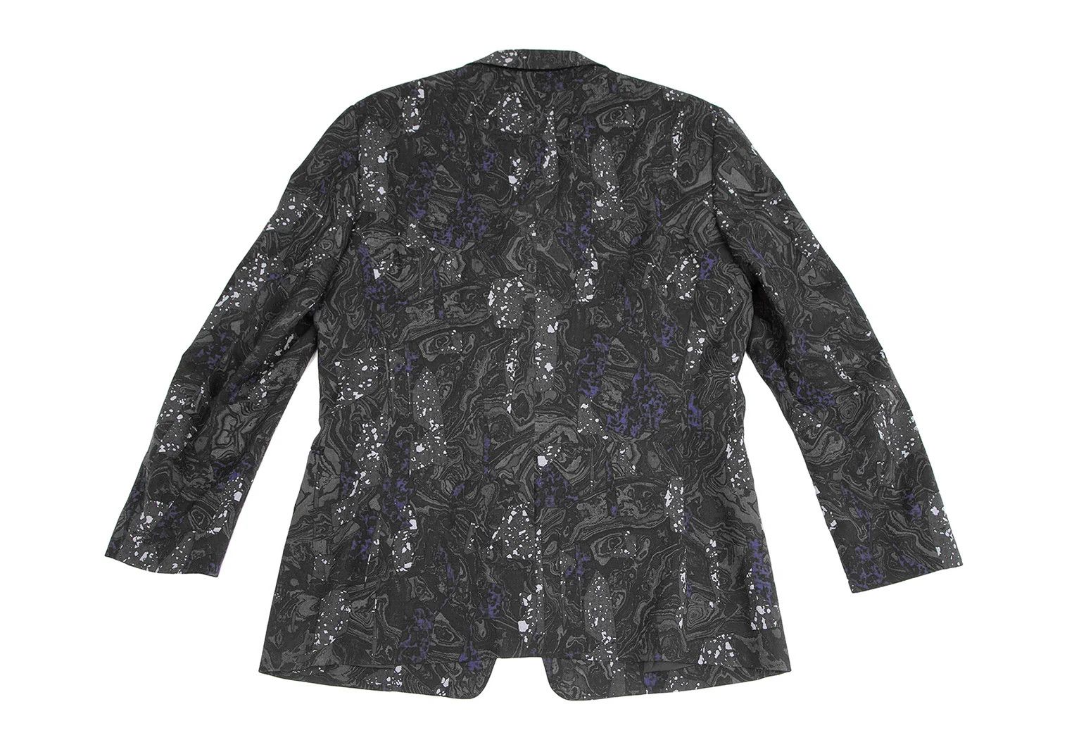 Issey Miyake Wool Marble Print Jacket in Black and Gray Size US XL / EU 56 / 4 - 10 Thumbnail