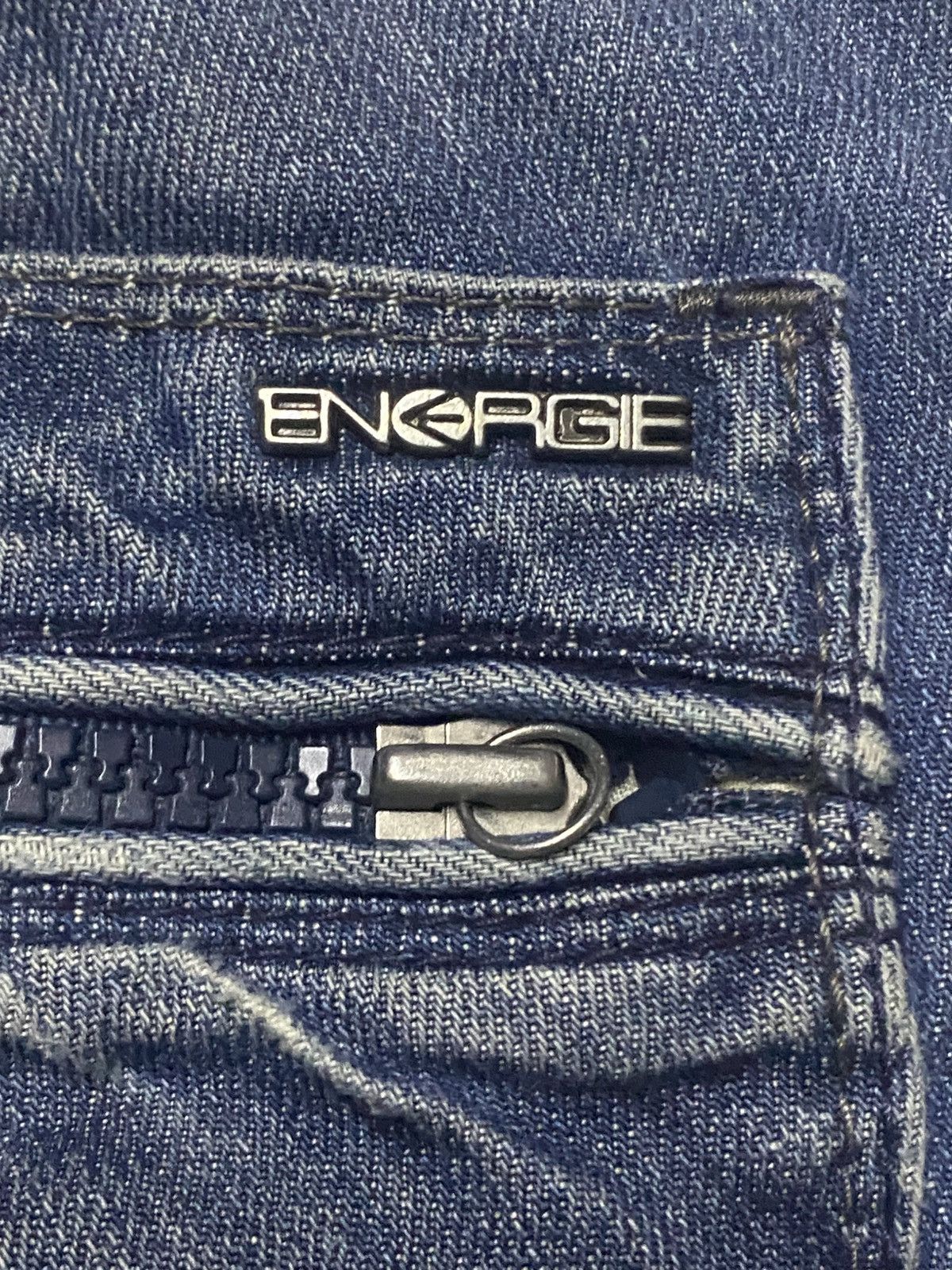 Energie Vintage Style Clash Energy Faded Wash Distressed Jeans Size US 31 - 12 Thumbnail