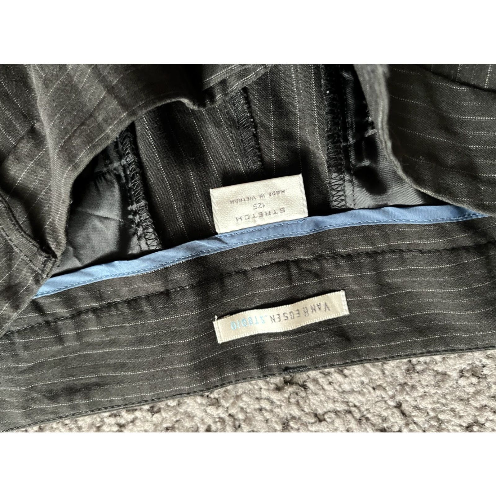 Van Heusen Van Heusen Studio Women's Modern Fit Pants Black Striped Size 12S Petites Size 34" / US 12 / IT 48 - 5 Thumbnail