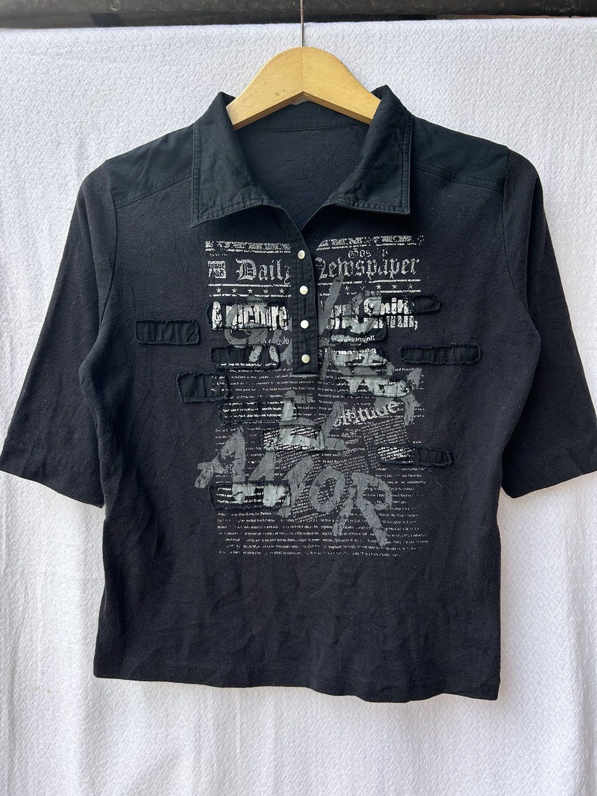 If Six Was Nine 💸BINDINGOFFER💸Apaiser polo shirt poem crazy gothic raglan Size US S / EU 44-46 / 1 - 1 Thumbnail