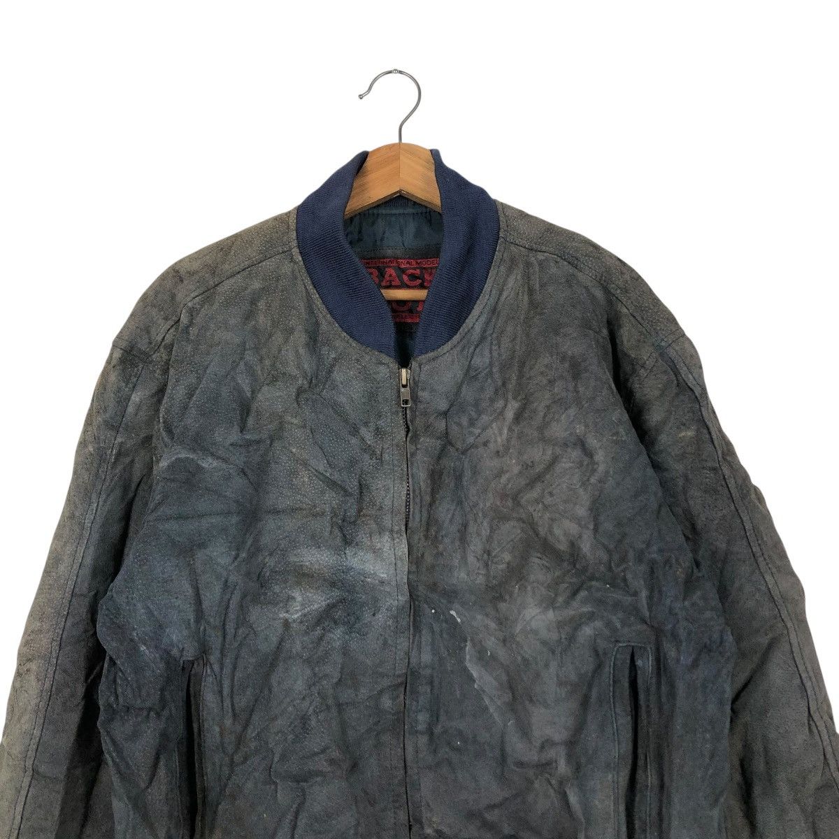 Japanese Brand 🔥VINTAGE LEATHER JACKET BOMBER BACK LOT ISSEY MIYAKE Size US L / EU 52-54 / 3 - 5 Thumbnail