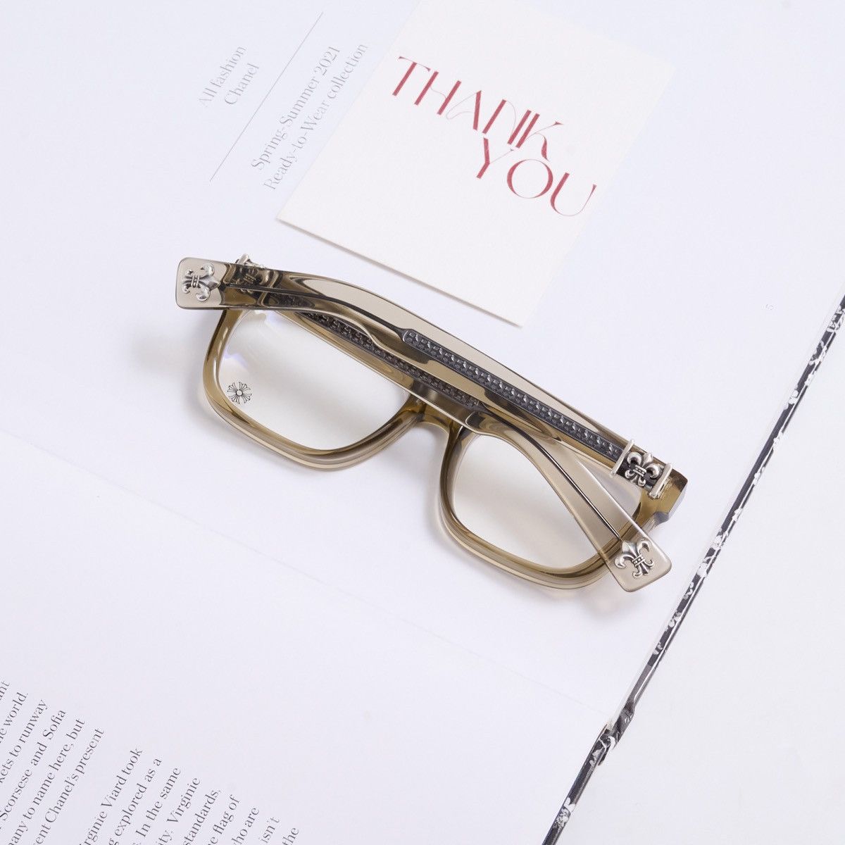 Chrome Hearts CHROME HEARTS SEE YOU IN TEA ARMY GLASSES Size ONE SIZE - 8 Thumbnail