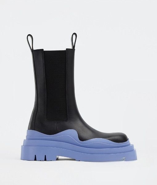 Bottega Veneta o1n1vont1224 Tire Chelsea Boots in Black/Purple Size US 4 / IT 34 - 1 Thumbnail