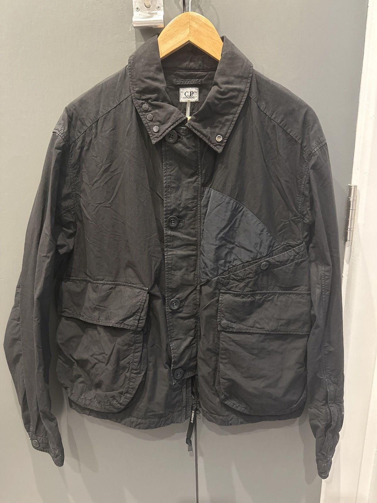 image of C P Company Blouson Cp Jacket in Black, Men's (Size Large)