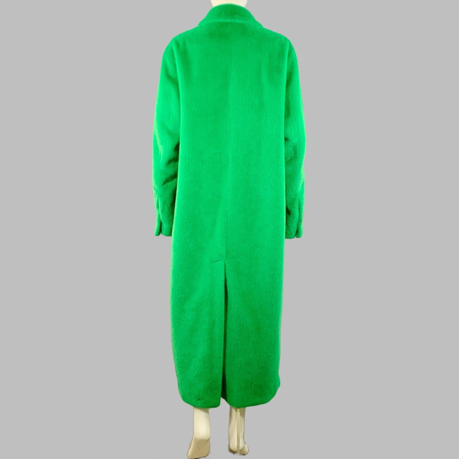STAND STUDIO Size S Lidya Green Polyester Faux Fur Peak Lapel Coat Size S / US 4 / IT 40 - 4 Thumbnail