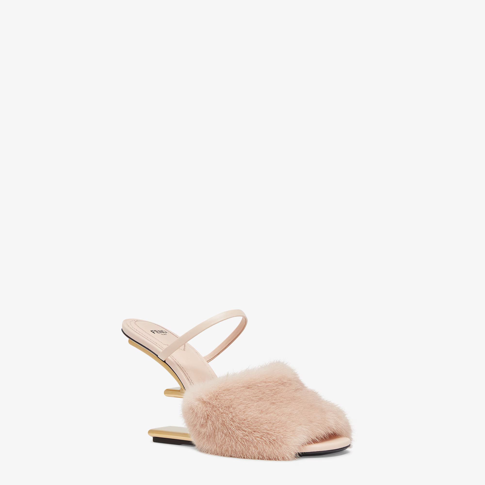 Fendi o1s1wg111225 Mink Hi-Heeled Sandals in Rose Pink Size US 8 / IT 38 - 3 Thumbnail