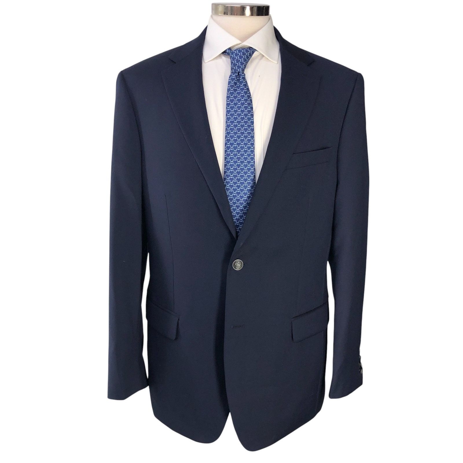 Hart Schaffner Marx Hart Schaffner Marx HSM Size 42L Blazer Navy Metal Buttons Size 42L - 13 Thumbnail