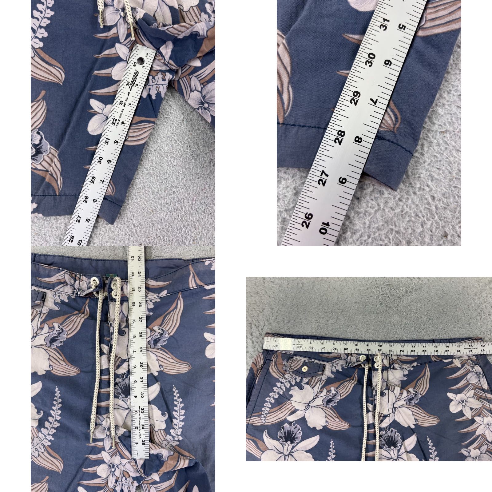 Tommy Bahama Tommy Bahama Swim Trunks Mens Large Blue Floral Nylon Shell Faded Size US 33 - 8 Thumbnail