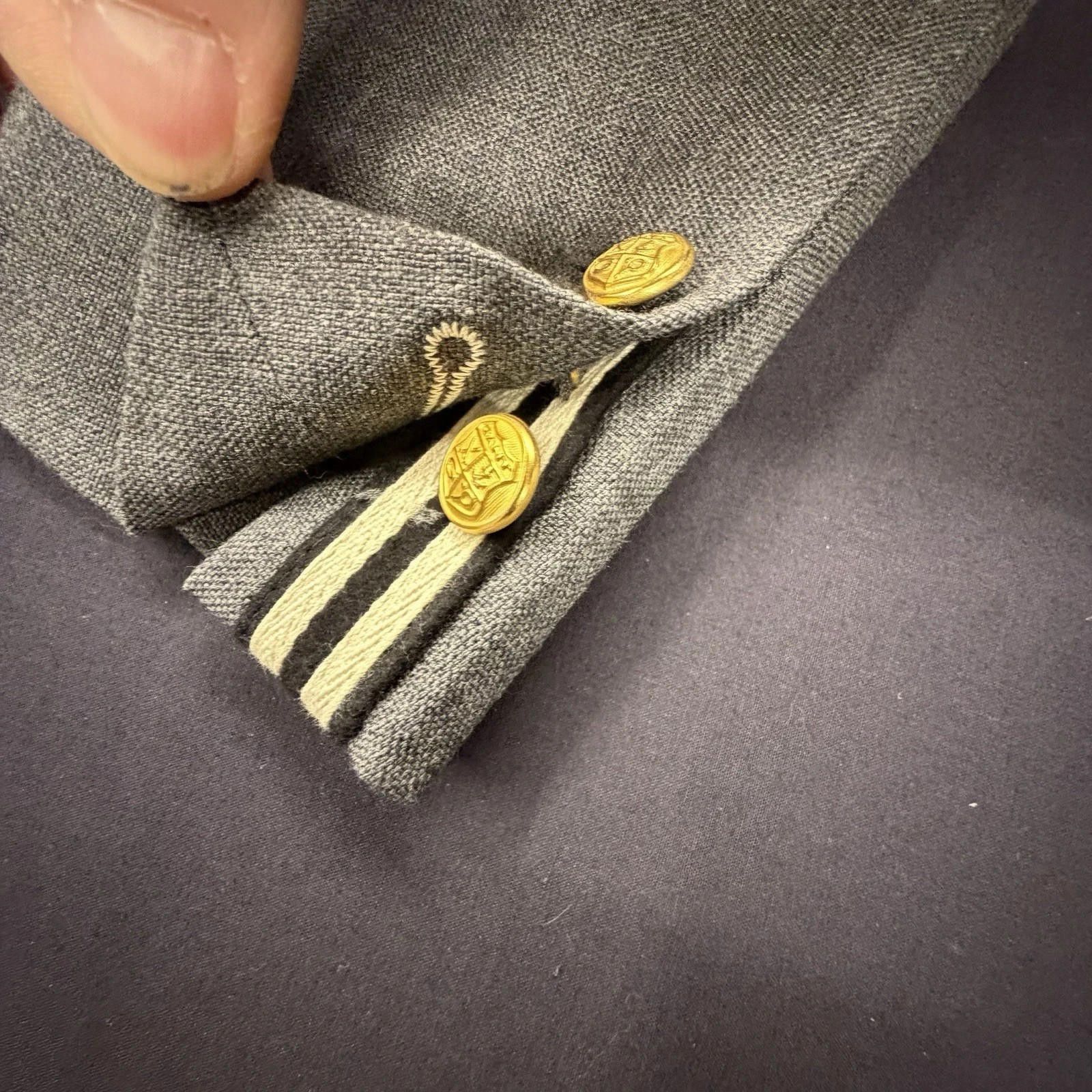 Rowing Blazers Gant Rugger Dark Gray Hopsack Sport Coat Wool Blazer Size 50R - 7 Thumbnail