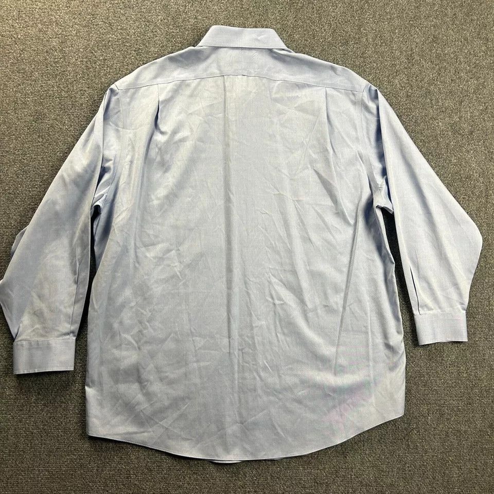 Jos. A. Bank Jos A Bank Shirt Mens 17.5 34 Blue Traveler Button Up Cotton Size US XL / EU 56 / 4 - 3 Thumbnail