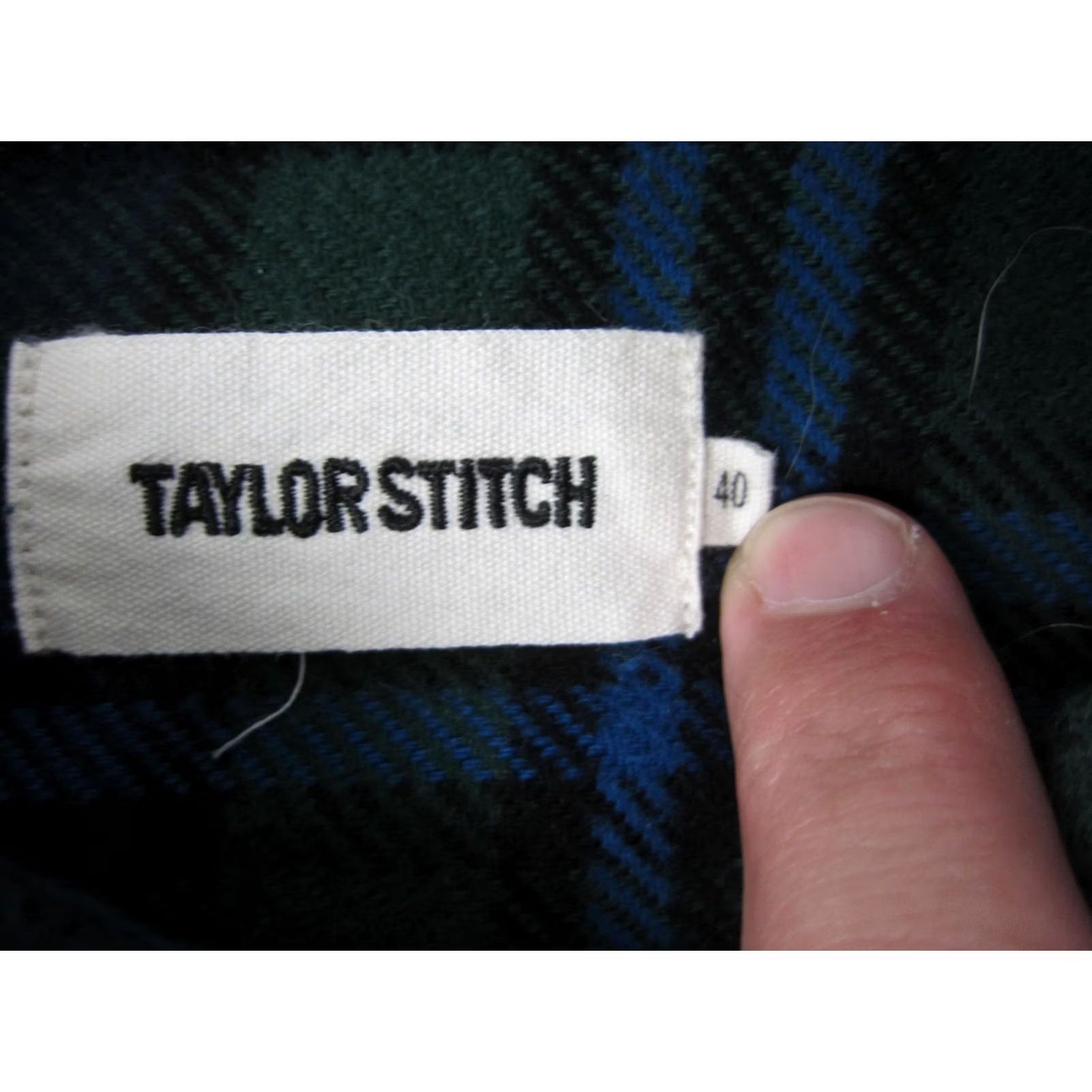 Taylor Stitch Taylor Stitch Shirt 40 Mens Blue Green Plaid Flannel Organic Cotton 90s Size US L / EU 52-54 / 3 - 5 Thumbnail