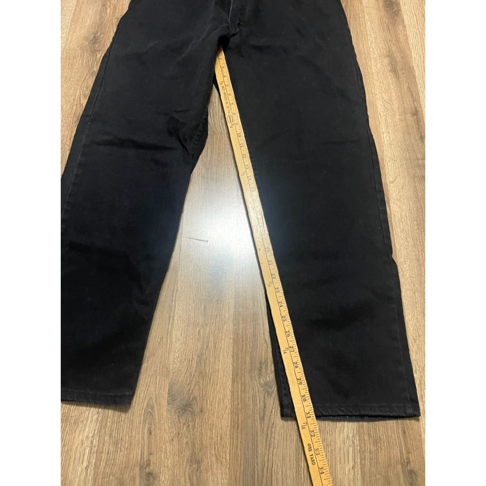 Wrangler Wrangler Jeans Mens 36x32 Black Denim Relaxed Fit Straight Leg Shirt? Size US 36 / EU 52 - 7 Thumbnail
