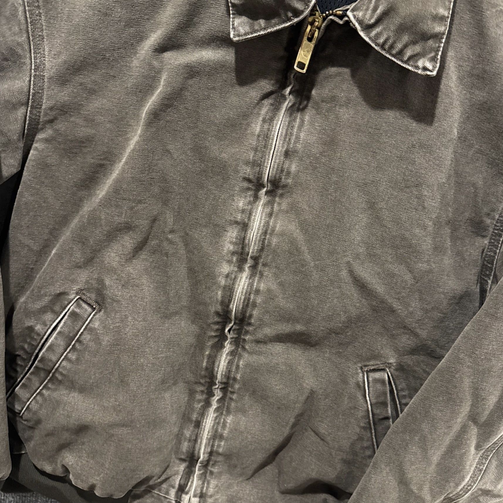 Carhartt VINTAGE Carhartt Jacket Men's XL Canvas Faded Timber Brown J102TMB Santa Fe Bomber Jacket Mens XL Brown Canvas Carhartt J102TMB Santa Fe Size US XL / EU 56 / 4 - 3 Thumbnail