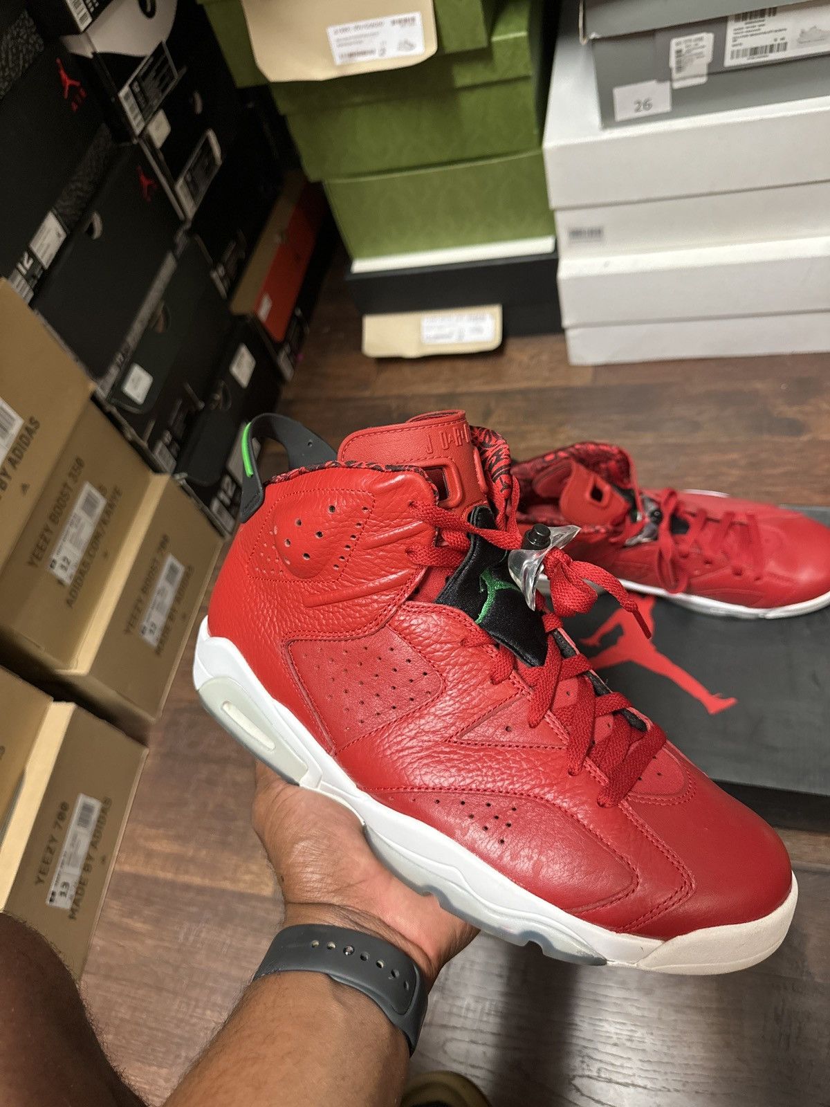 Jordan 6 spizike on feet clearance