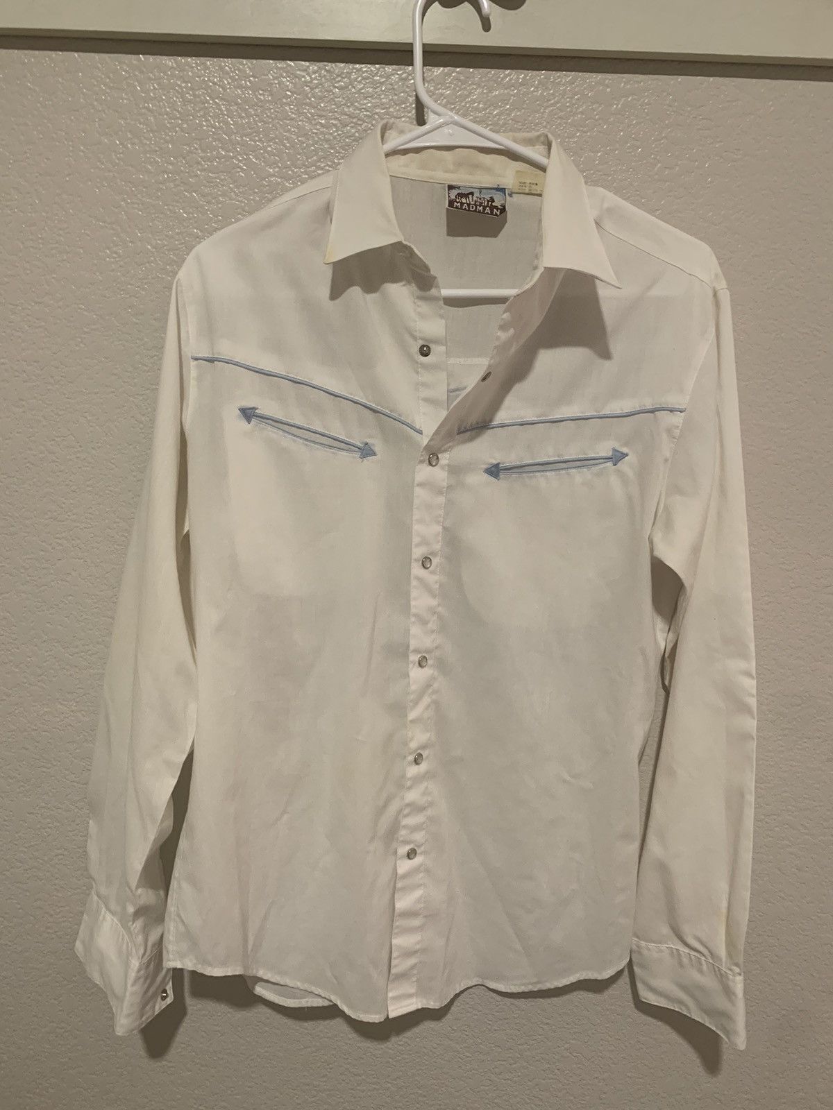 Vintage Vintage white and baby blue western button down Size US M / EU 48-50 / 2 - 1 Thumbnail