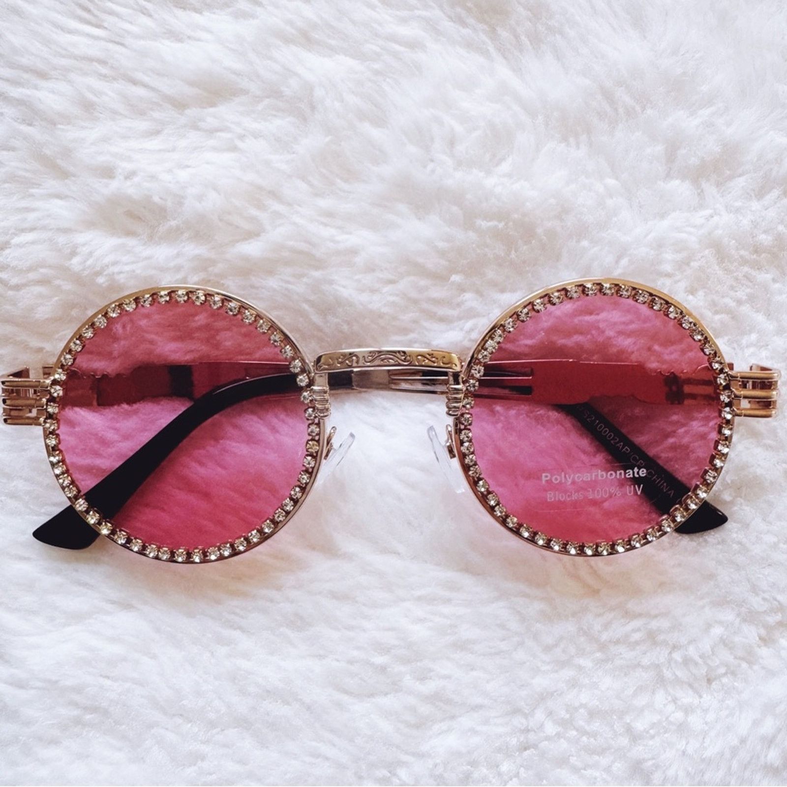Other Kate Clear Pink Round Sunglasses Size ONE SIZE - 1 Thumbnail