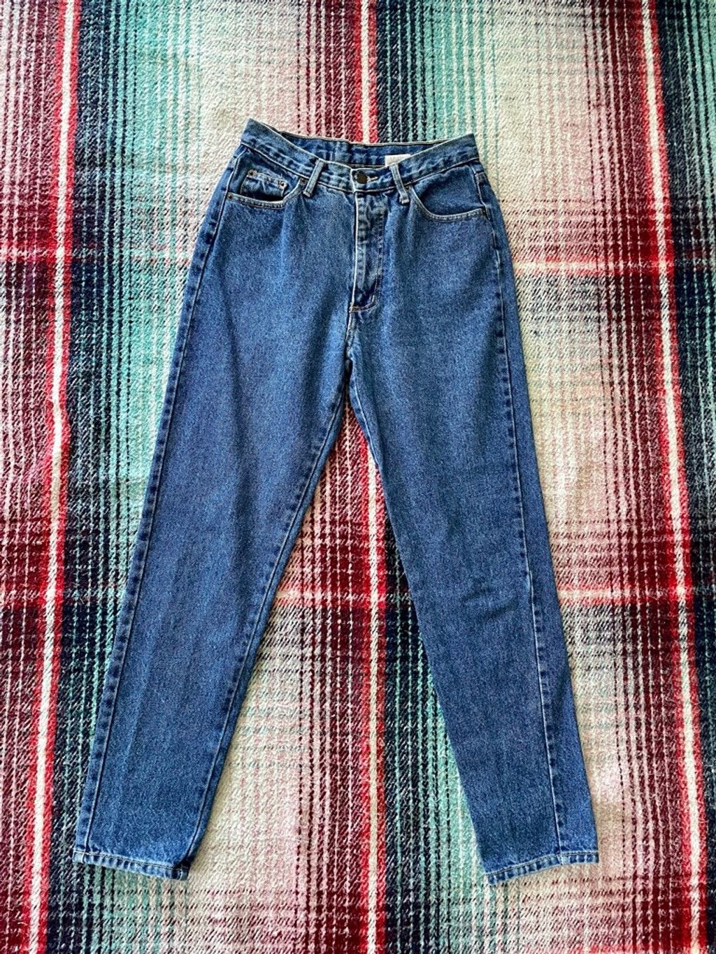 Vintage Women's Paris Blues Blue Straight Leg Jeans Size 7 Size 26" / US 2 / IT 38 - 1 Thumbnail