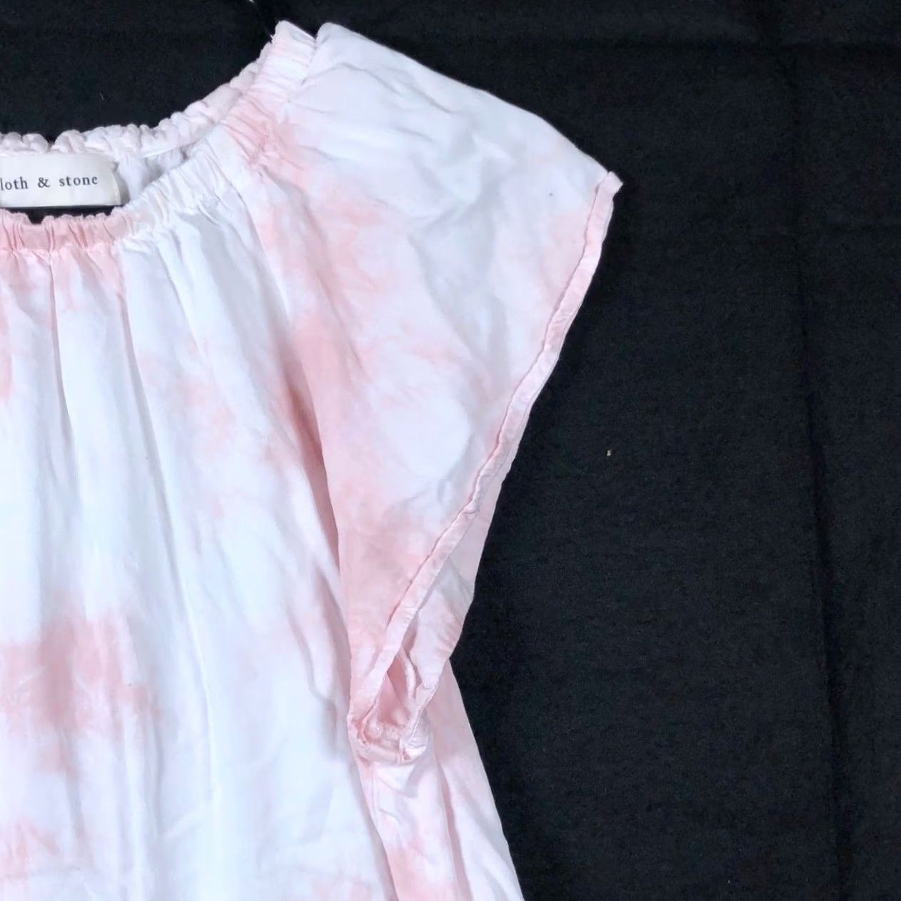 CLOT Cloth & Stone Womens Top Whispy Pink Evereve Elastic Neck Flutter Small Shirt T-Shirt Casual Workwear Relaxed Fit Womens Size S / US 4 / IT 40 - 5 Thumbnail