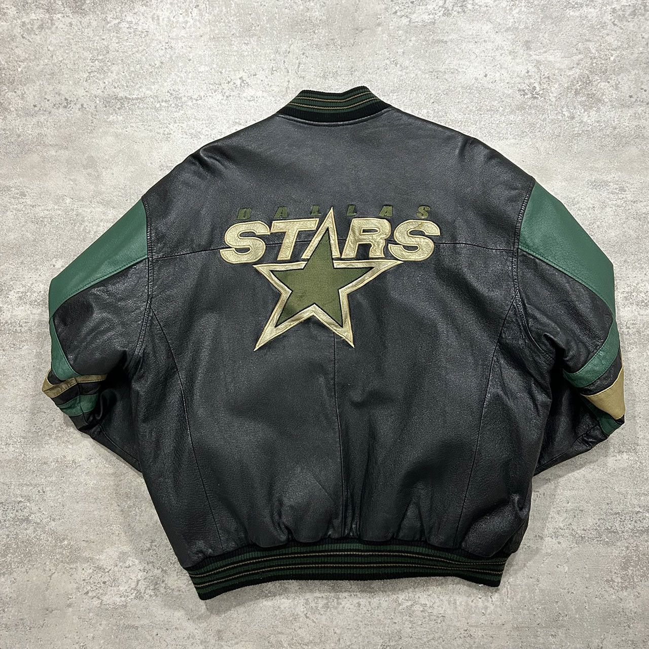 image of Nfl x Vintage 0G３0S VTG Nhl Dallas Star Leather Jacket GⅢ Size XL in Black, Men's